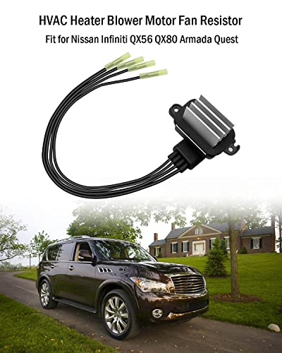 Image of 27151-ZT00A HVAC Blower Motor Resistor Kit with WPT688 3U2Z14S411ZEA Connector Wire Harness Fit for Nissan Infiniti QX56 Armada Quest Replaces 271515Z000 27151ZM70A 27151ZQ00A 27151ZT10A 7414182Z00