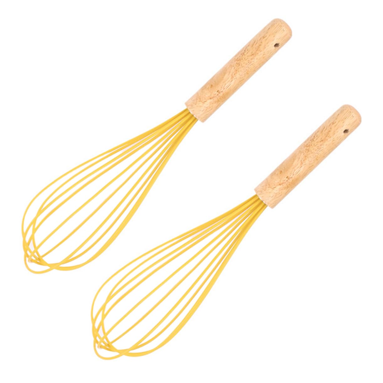 DECHOUS 6pcs Silicone Beater Manual Whisk Comfortable Grip Hand Mixer Baking Tool for Effortless Mixing and Stirring Dishwasher Safe Kitchen Essential