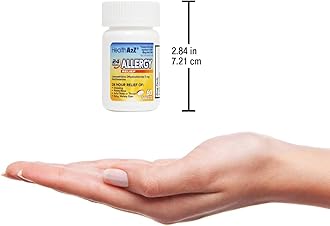 HealthA2Z® Allergy Relief | Levocetirizine Dihydrochloride 5mg | 24 Hours | Antihistamine | Relief from Sneezing, Runny Nose, Itchy Nose and Eyes (60 Counts)