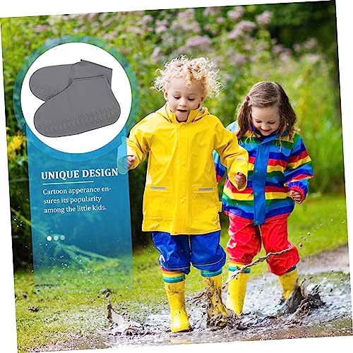 Cubiertas para zapatos de silicona impermeables para hombre y mujer, resistentes al desgaste, sobrecubiertas gruesas para actividades al aire libre, color gris miniatura 2