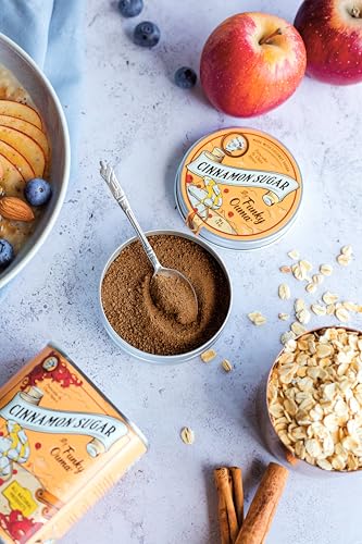 Funky Ouma Cinnamon Sugar 70g – Kokosblütenzucker mit 16% Zimt – 100% natürlich, vegan – Süße Würzmischung für Pancakes, Crêpes, Oatmeal, Smoothies, Desserts & Kaffee – Travel Tin