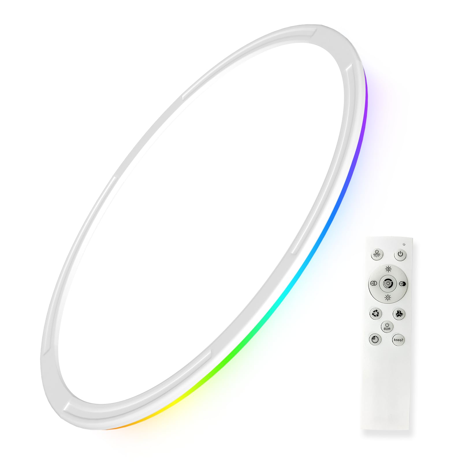 TOPBOS Plafon Led Techo,30W 4000Lm Lampara Techo Regulable,Lampara Techo Con Mando De Estar,3000K-6500K+RGB Retroiluminado,Delgada Plafón Luz Uso En Dormitorio,Salón,Cocina, Baño, Pasillo Ø30cm