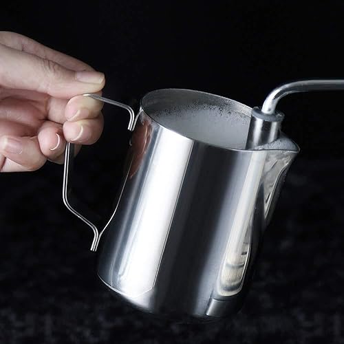 Miniatura 3 de Pequeña máquina de café espresso de vapor, bomba de presión semiautomática de 5 bares, café con leche, cafetera de capuchino y americano, plata,