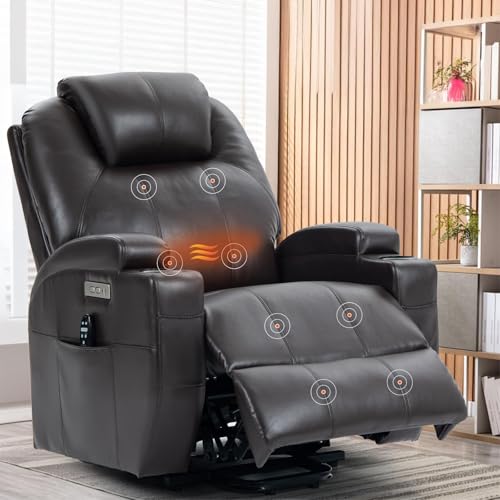 Sillón eléctrico reclinable con masaje y calor miniatura 1