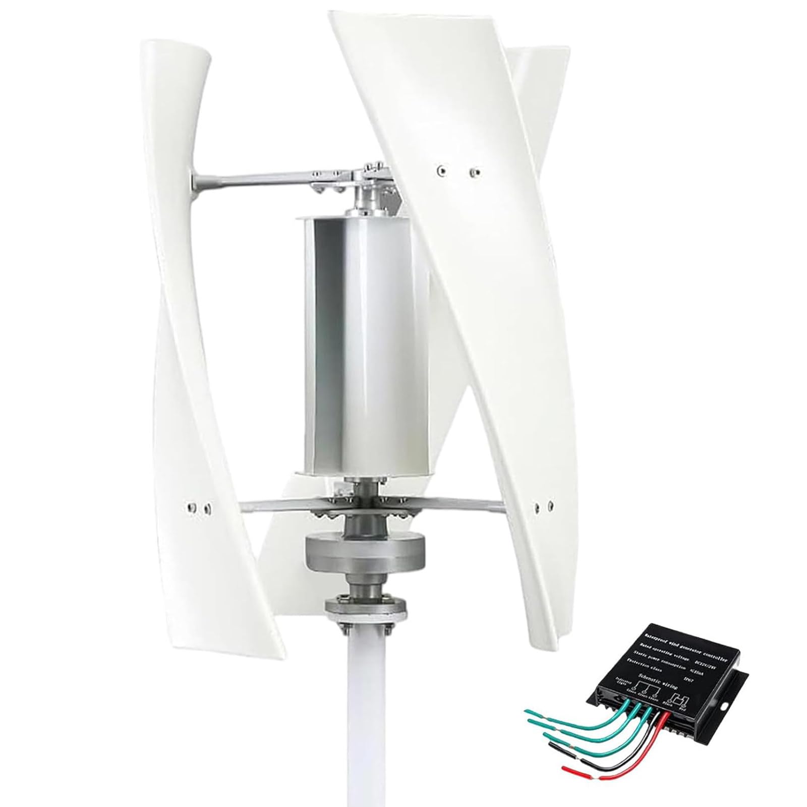 Éolienne verticale 5000W à 3 pales en spirale pour système hybride