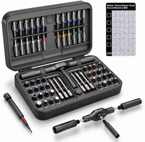 Image of DYLIFE 66 in 1 Magnetic Ratcheting Screwdriver Set with Detachable Handle, S2 Steel Bits, Flexible Shaft for Electronics, Computer, Furniture, Bike, DIY