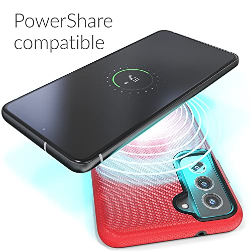 Image of Crave for Galaxy S21 FE Case, Shockproof Protection Dual Layer for Samsung Galaxy S21 FE 5G (6.4 inch) - Red