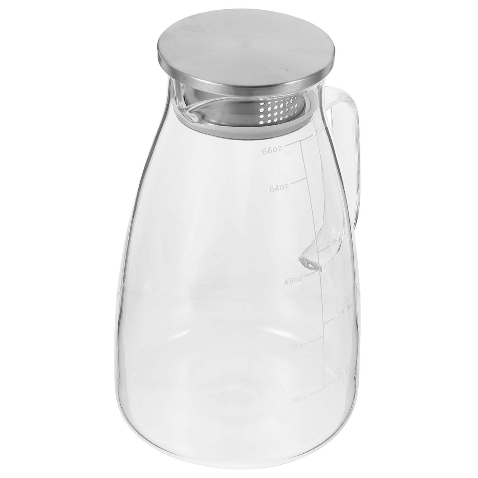 Ipetboom Jarra de Agua de Gran Capacidad Jarra de Vidrio Puerta del Refrigerador para Infusiones de Té Helado Dispensador de Agua para Fiestas