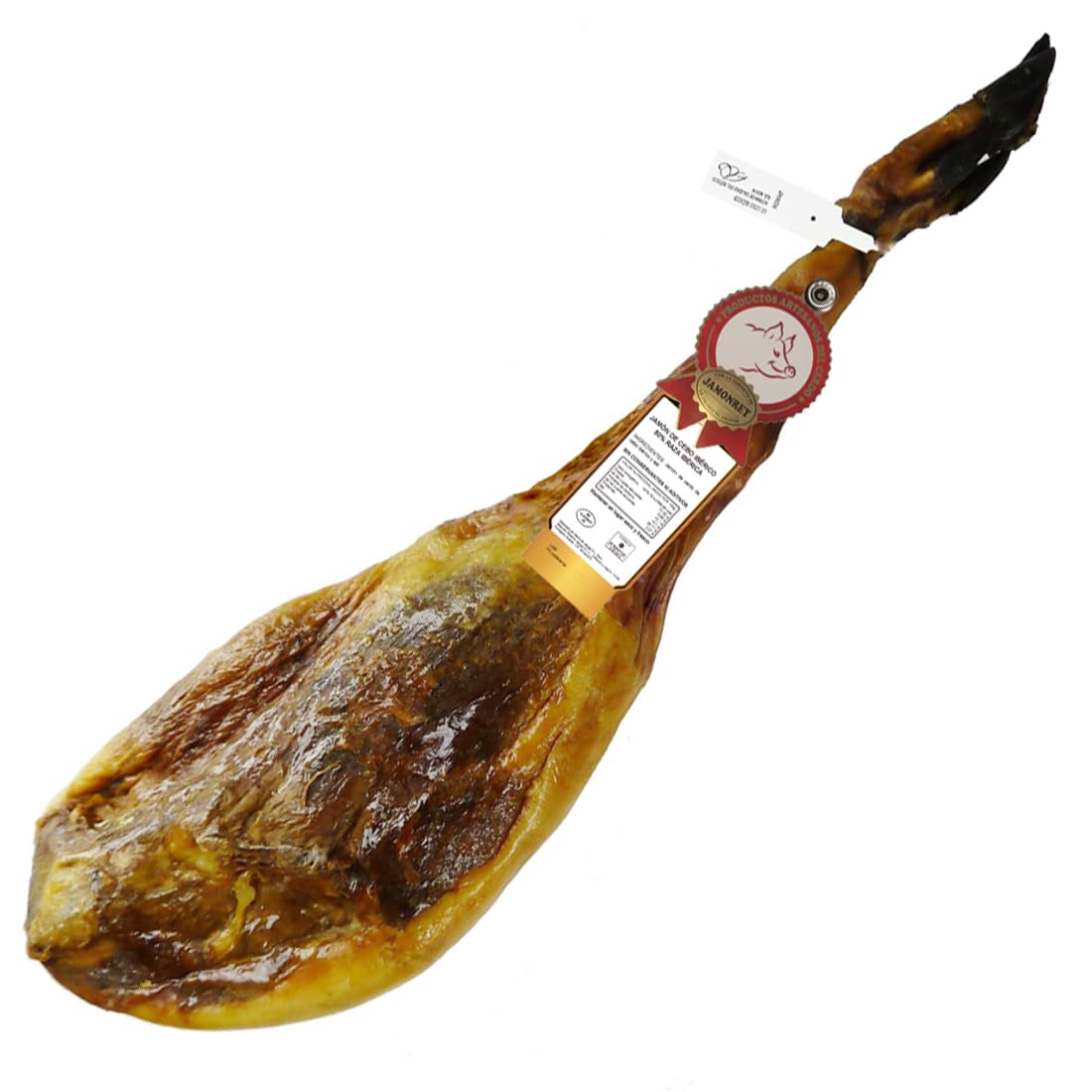 Jamón de Cebo Ibérico 50% Raza iérico ¨JAMONREY¨ -SIN CONSERVANTES NI ADITIVOS- (Elija su peso ideal), (Entregas 24/48 Horas) (JAMÓN DE 8,5 A 9 KG. (Pieza Entera))