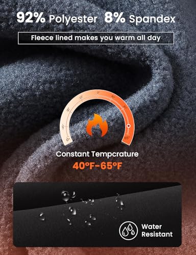 donhobo Damen Wanderhose Wasserdicht Softshellhose Outdoorhose Winddicht Warm Gefüttert Winterhose Trekkinghose Funktionshose Schwarz S