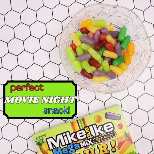 Mike and Ike Mega Mix Sour, Dulces de Frutas, Pack 3 miniatura 4