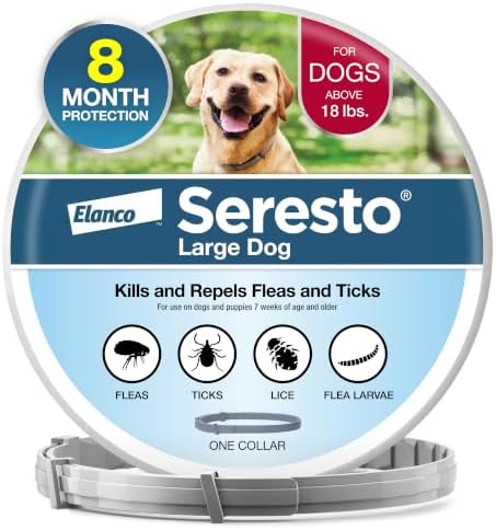 Seresto 8-Month Flea & Tick Collar for Large Dogs Over 18 lbs., 1...