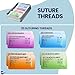 MEDED Suture Practice Kit with Blood | Realistic Complete Suture Kit (40 Pieces) for Medical/Vet Student Training | Include Premium Quality Suture Pad, Tools, 20 Suture Threads (4Type), Gloves, Gauzes