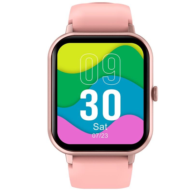Cool Różowy Silikonowy Smartwatch Forest (Połączenia, Zdrowie, Sport)