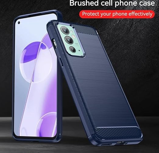 Image of Hybrid Carbon Fiber Back Case for OnePlus 9RT (Blue)