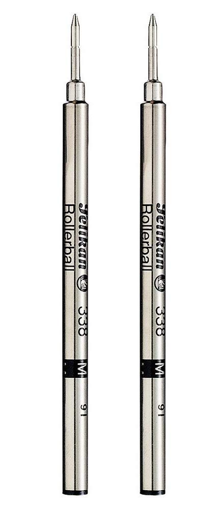 Recarga Escritura Fluida Recambios Tinta Pelikan 338 Para Bolígrafo Roller - Punta Grande (B), Color Negro, Lote De 5 Compatible Roller Pelikan