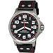 TW Steel Pilot Black and Red Dial Black Leather Mens Watch TW411