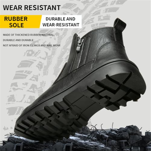 Image of Women's Steel Toe Boots Waterproof Lightweight Construction Safety Shoes | Durable, Comfortable,Puncture Resistant,Impact Resistant,Industrial Work Footwear