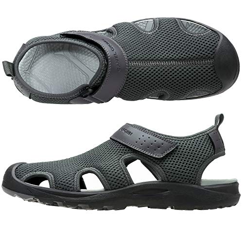 Image of CAMEL CROWN Men's Mesh Hiking Sandals Closed-Toe Beach Sandal for Athletic Outdoor Summer Waterproof