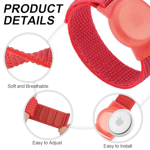 Pulsera para AirTag de niños correa ajustable y funda protectora GPS 3