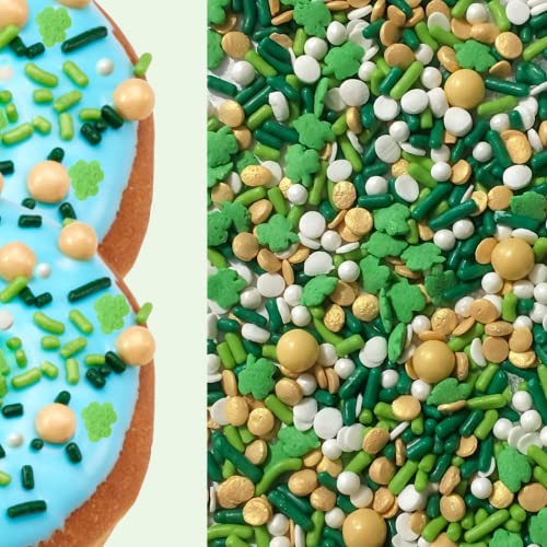St Patrick's Day Bling Sparkle Shamrock Confetti Sprinkles Cake Cookie Cupcake IceCream Donut Decoration Quins 4oz
