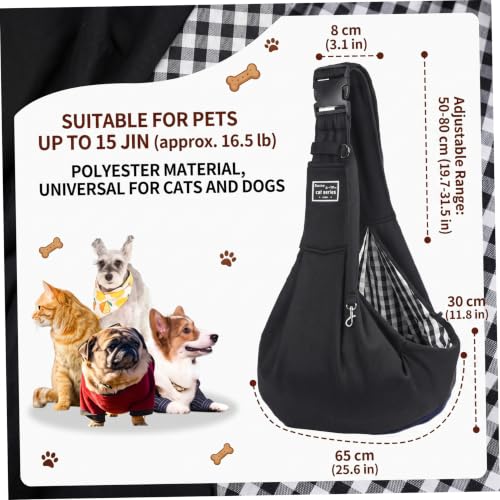 Eslinga para transportar perros contra el cansancio en viajes de verano negro 5
