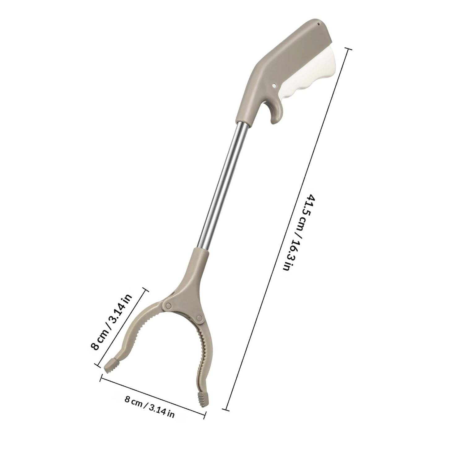 40cm Stainless Steel Trash Picker Grabber Clamp Garbage Rubbish Pick-up Tool for Sanitary Workers with Sturdy Iron Construction, Suitable for Waste Collection and Outdoor Cleanup