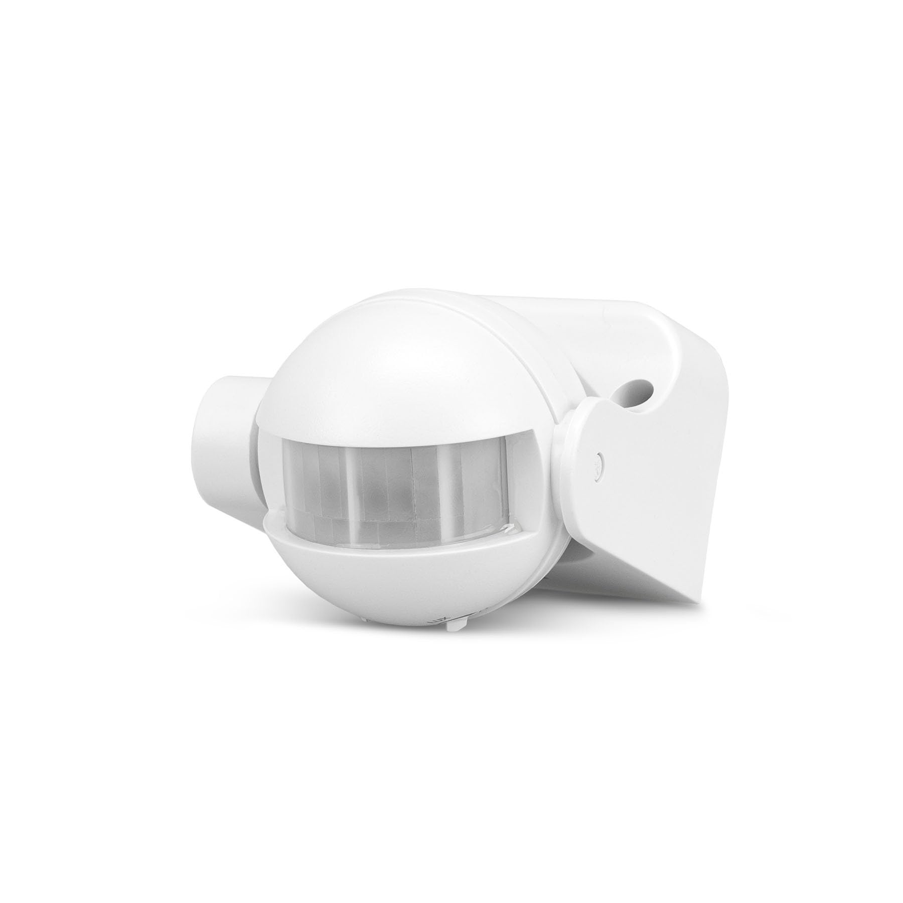 Garza - Sensore di movimento automatico a 180, tempo e illuminazione regolabili, portata 12 m, installazione senza fori su parete o soffitto