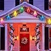Outdoor christmas decorations lights 16ft jumbo xmas string lights with 10 5 led large multicolor bulb christmas roof hanging lights for outdoor patio eave xmas tree garden holiday pathway decor  urban country home decor