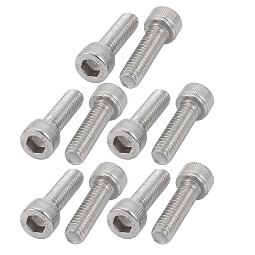 Boulon à tête hexagonale M6 x 20 mm inox 304 pas à gauche vis hexagonale inversée uxcell