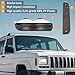 ECOTRIC Bumper Turn Signal Lights +Corner Side Marker Lamps Compatible with 1997-2001 Jeep Cherokee XJ Smoke Lens 4Pcs