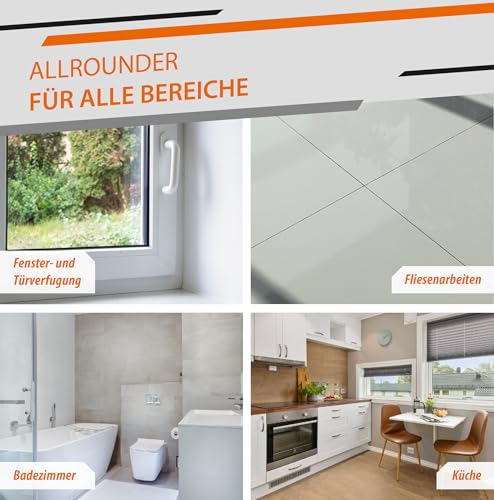 FUGENFUX® MULTITOOL | 2-in-1 Fugenabzieher mit Revolutionärer Zauberspitze & 5 Fugenformen | Vielseitiger Fugenglätter | Silikon-abzieher Made in Germany | Ideal für Silicon, Acryl & Mehr (Model 2024)