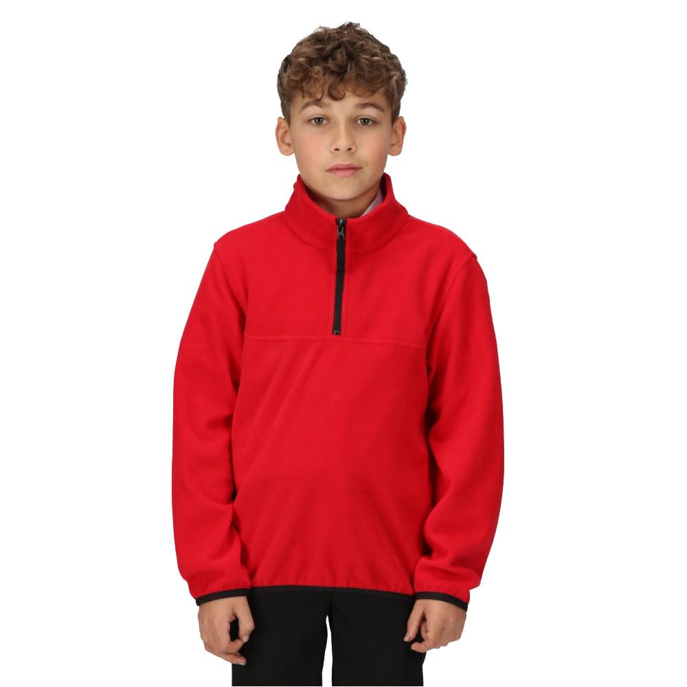 Regatta Boys Half Zip Micro Fleece Jacket Classic Red