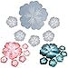 Produktbild 6Pcs Flower Coaster Harz Formen Kristall Achat Epoxy Casting Silikon Formen Tablett, Platte, Schüssel Matten, Weinglas Matten, Schmuckform für Home Decoration Craft DIY