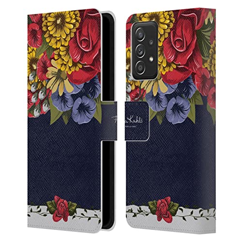 Protégez votre écran de Samsung Galaxy A53 5G avec l'étui portefeuille cuir Frida Kahlo Rouge anti-choc