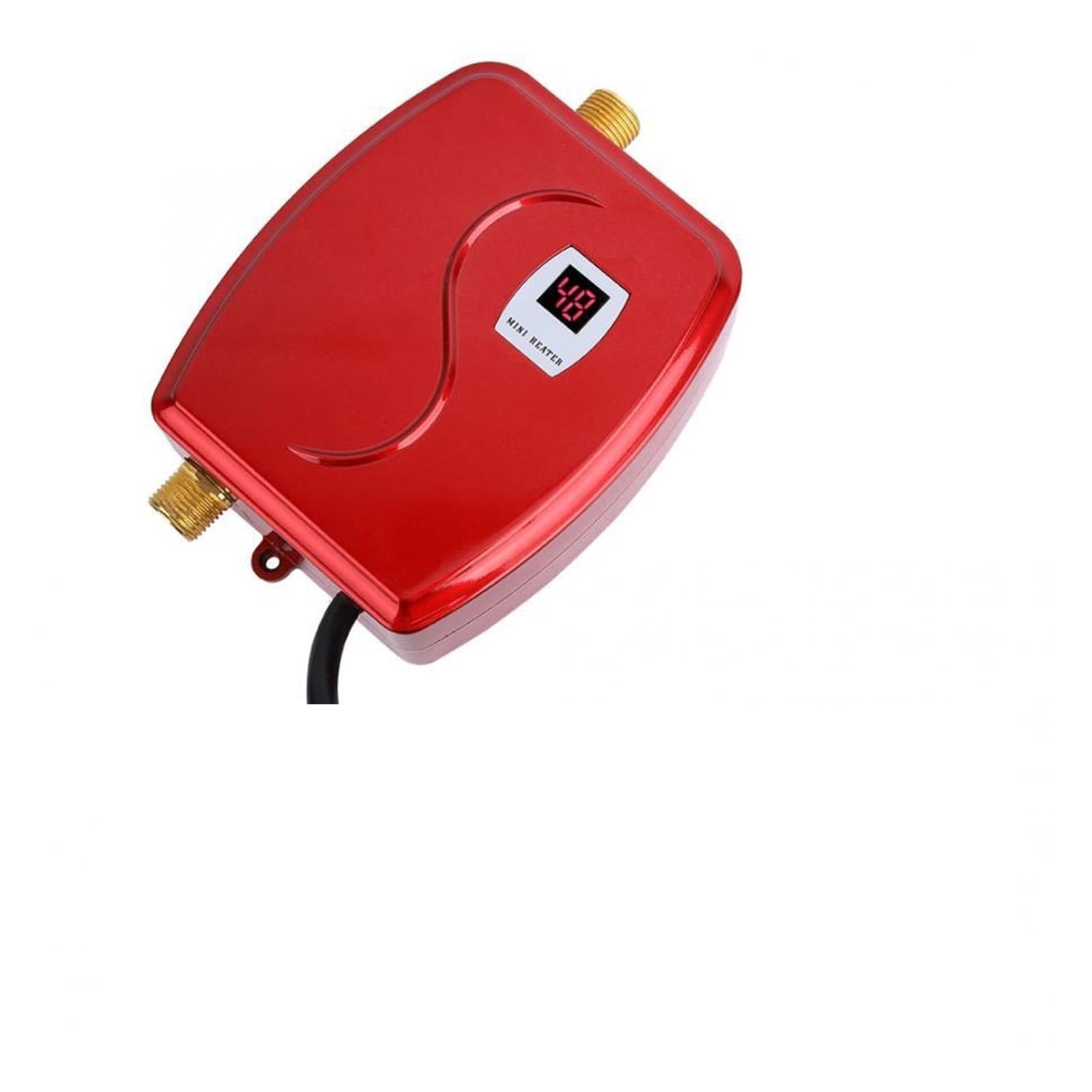 Chauffe-eau instantané électrique 3800W pour évier de cuisine et salle de bain rouge
