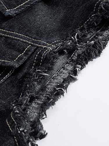Image of Idopy Men`s American Flag Retro Ripped Denim Jeans Vest Sleeveless Jacket
