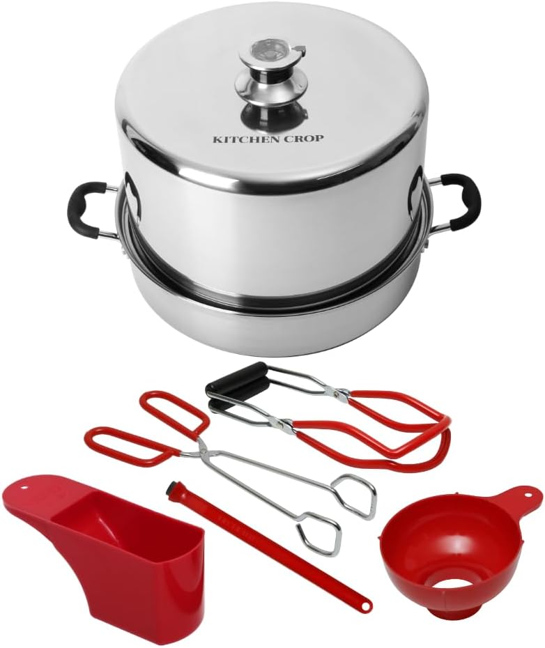 Kitchen Crop Steam Canner with Temperature Indicator (Stainless Steel Steam Canner + Tools)