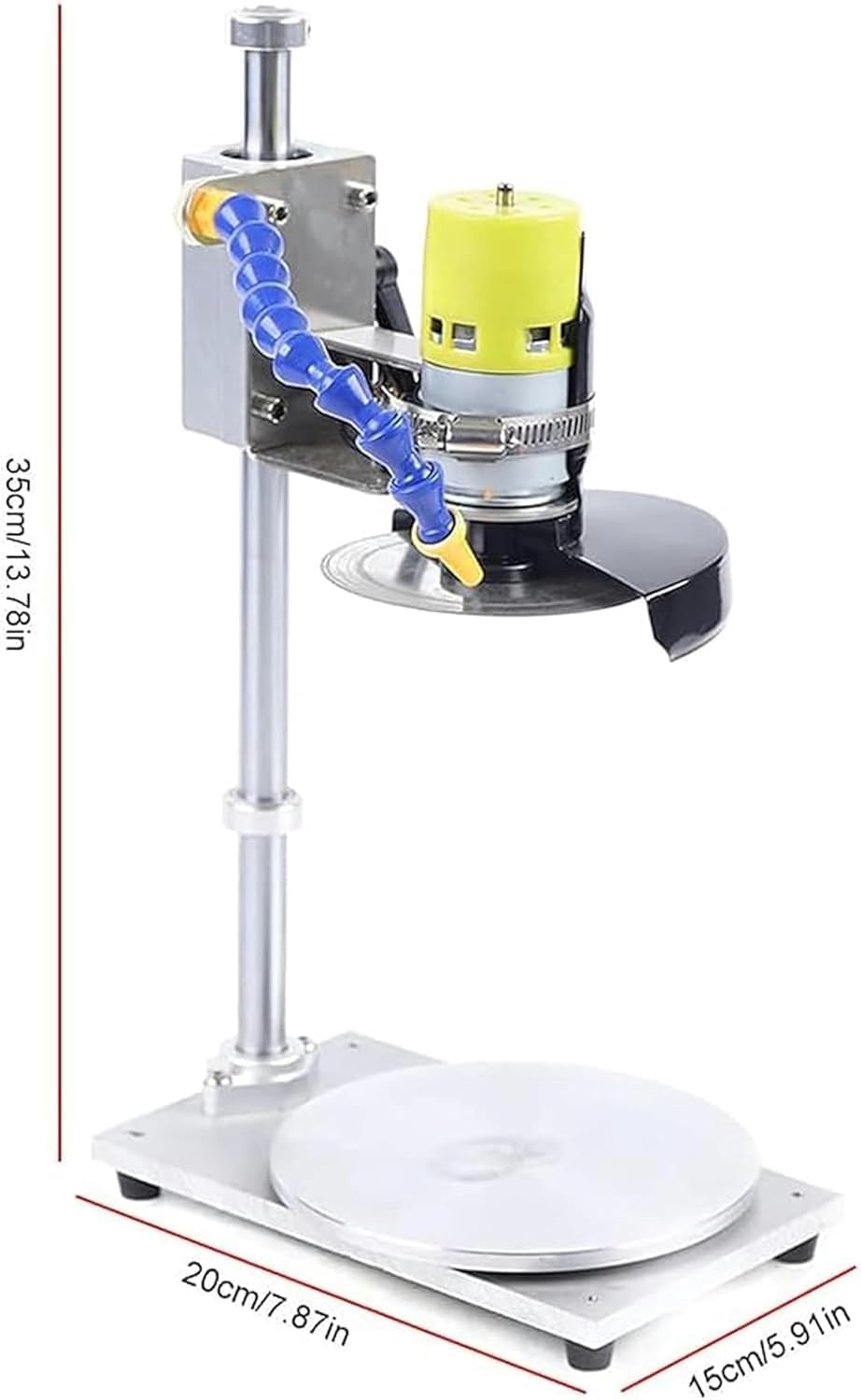 Cortador de botellas eléctrico, máquina de corte de vidrio multifunción, disco de 60 mm, 7 velocidades ajustables 2000-6000 rpm, profundidad máxima de corte de 30 mm, para vidrio y cerámica