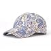 JOOWEN Floral Print Baseball Cap Adjustable 108% Cotton Canvas Dad Hat Hats for Women (Paisley-Blue)