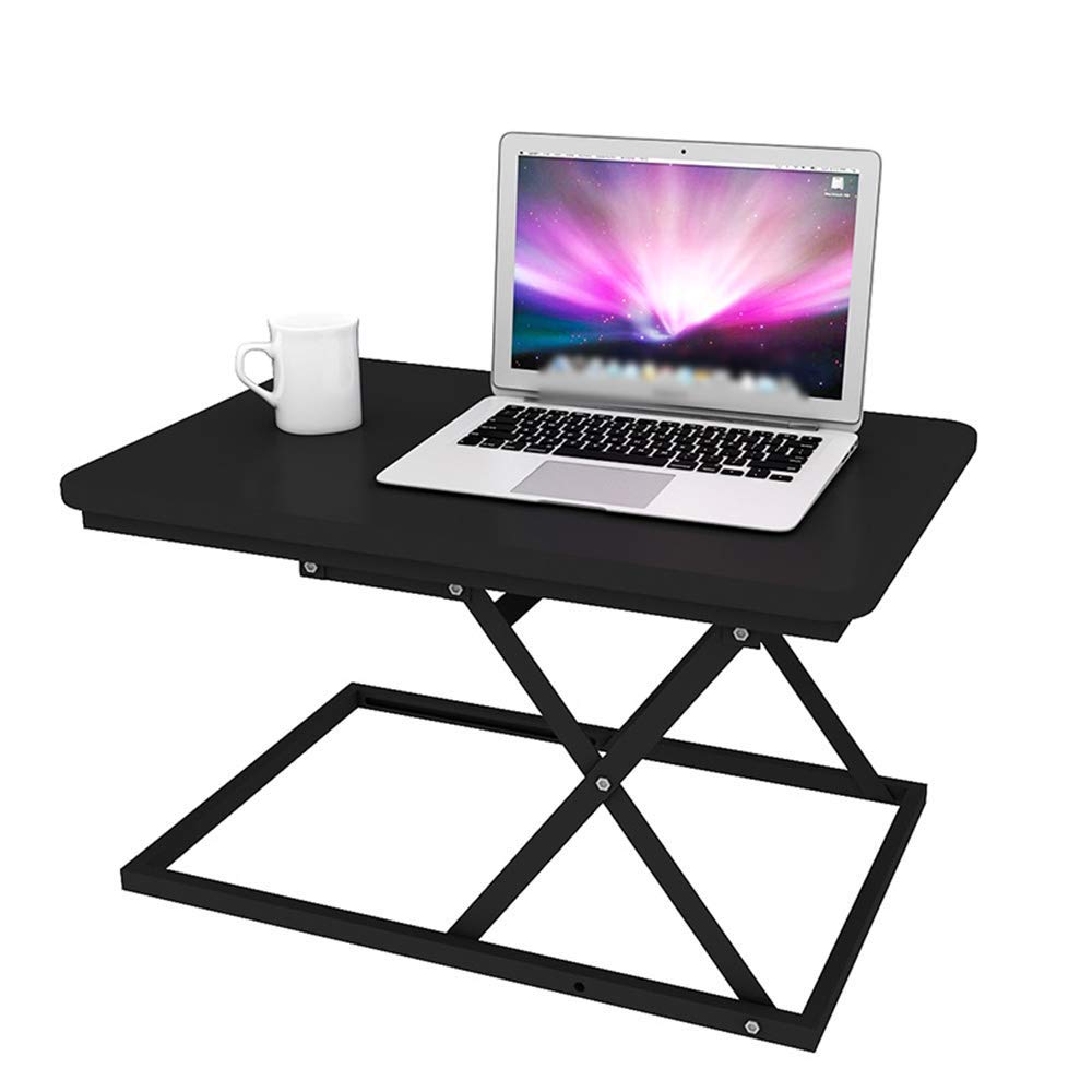 WYZXR Adjustable Stand-up Computer Desk, Foldable Desk Lift Table, Mobile Workbench Can be rotated (Size : 60 40cm)