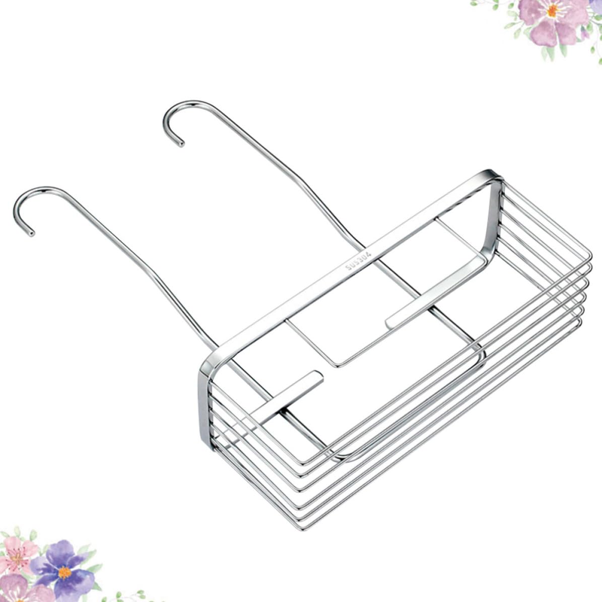 VILLCASE Estante de Ducha Colgante y Carga Súper Resistente Diseño Simple de Acero Inoxidable Organizador Fácil de Almacenar para Baño para Artículos de Tocador