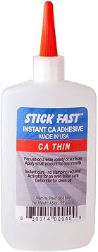 Cyanoacrylate Adhesives CA Glue Bottle, Multipurpose, Fast Bonding, Clear, Thin 4.5 Ounces