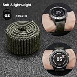 Yooside 20 mm nylonowy pasek do zegarka z pętelką, do Fenix 6S / Fenix 5S / Fenix 7S / Descent Mk2S, niezwykle lekki, szybkoschnący, pasek do zegarka Garmin Fenix 6S Pro / Sapphire (zielony mech)