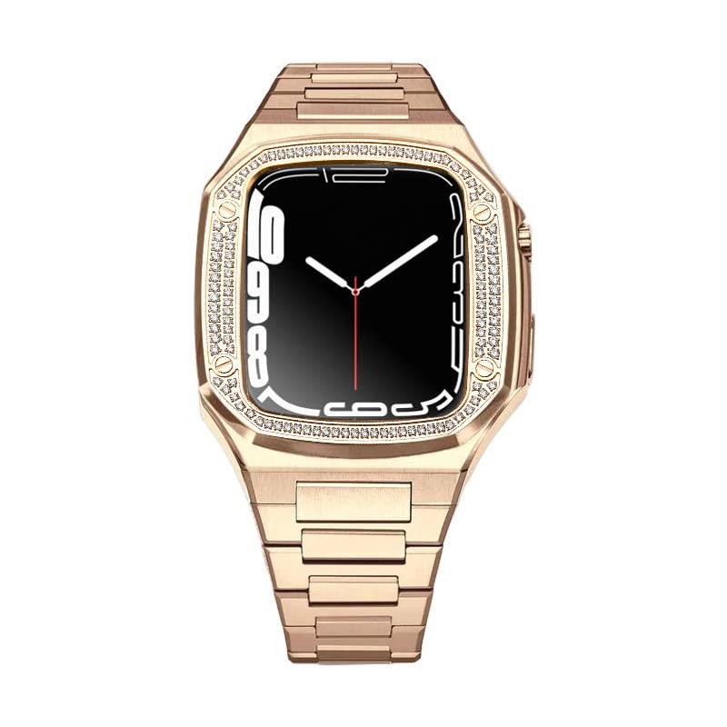 Bracelet en métal pour iWatch boîtier 44mm 45mm série 7 SE modification