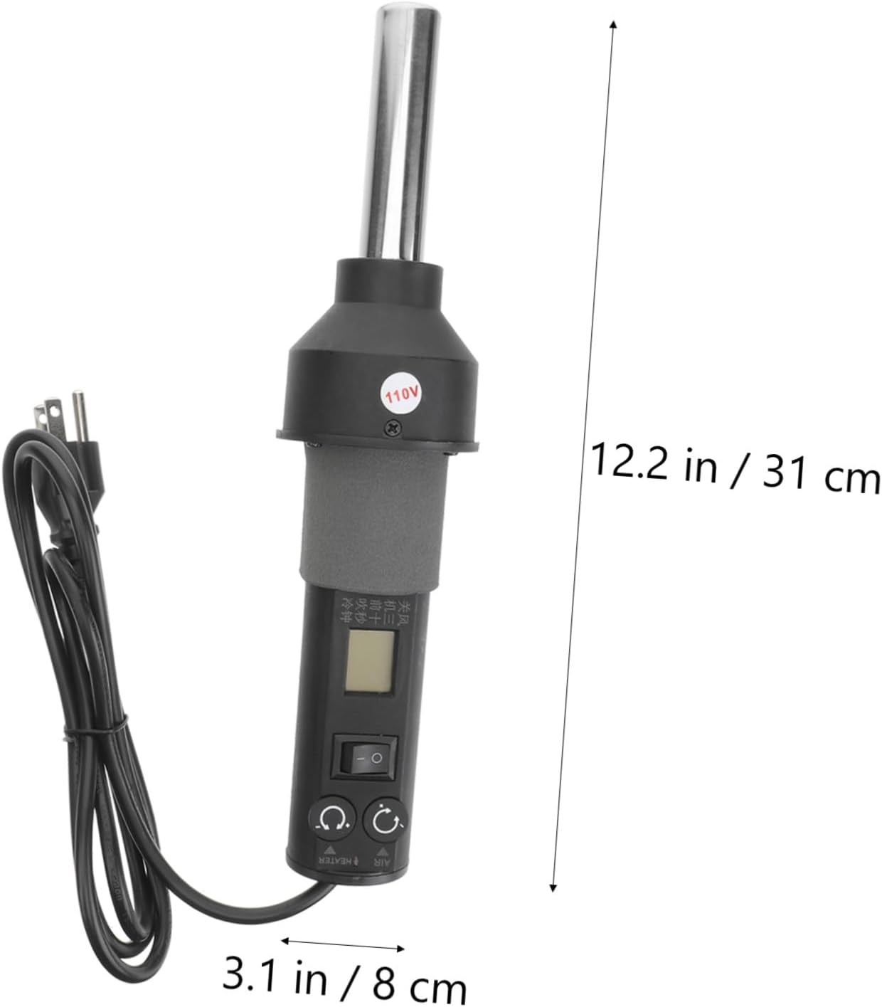 110v Portable Heat Gun Soldering Station Nozzles Kit Lcd Temperature Control Us Plug