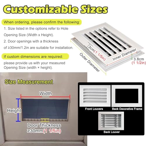Grille d'aération double face 41x25 pour ventilation de meuble et armoire - 6