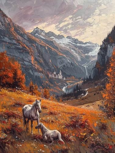 Diamond Art Painting de paysage automnal 40x50cm pour adulte