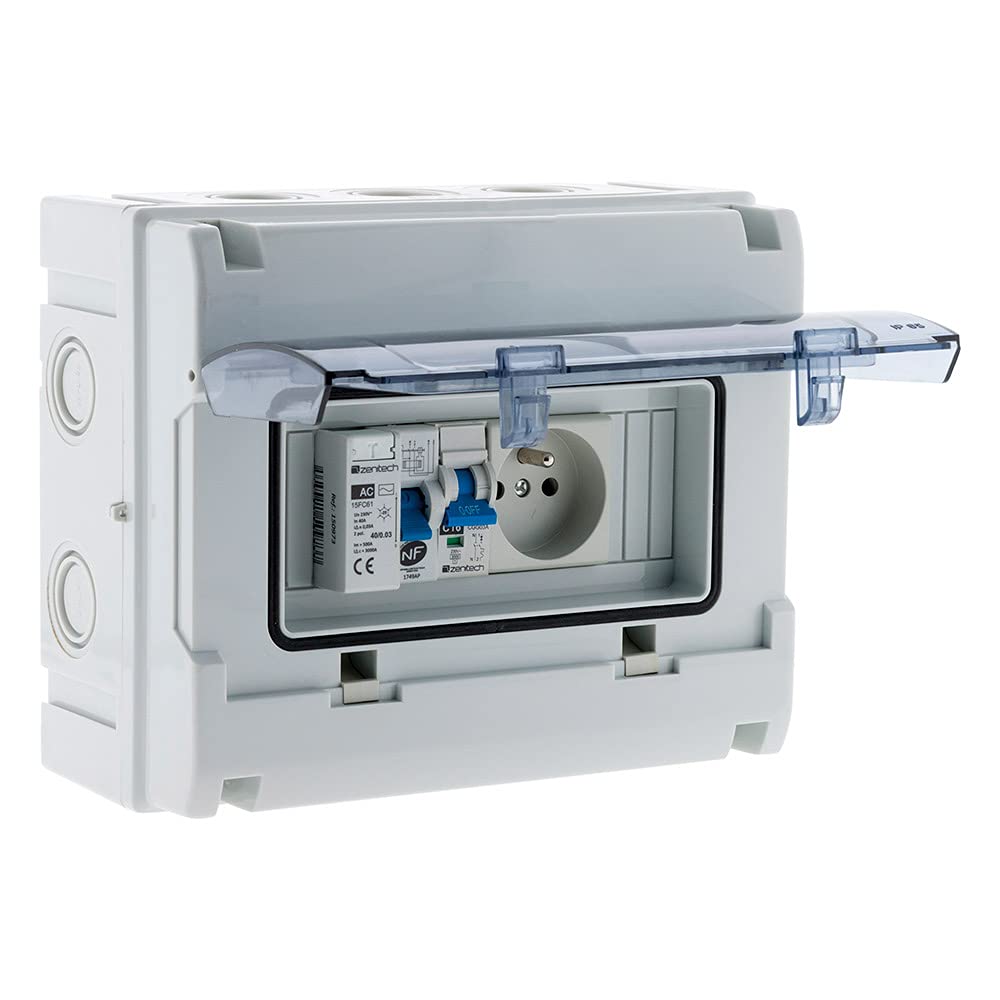 Zenitech 150217 walizka elektroniczna, wodoszczelna, IP65, 8 modułów, biała