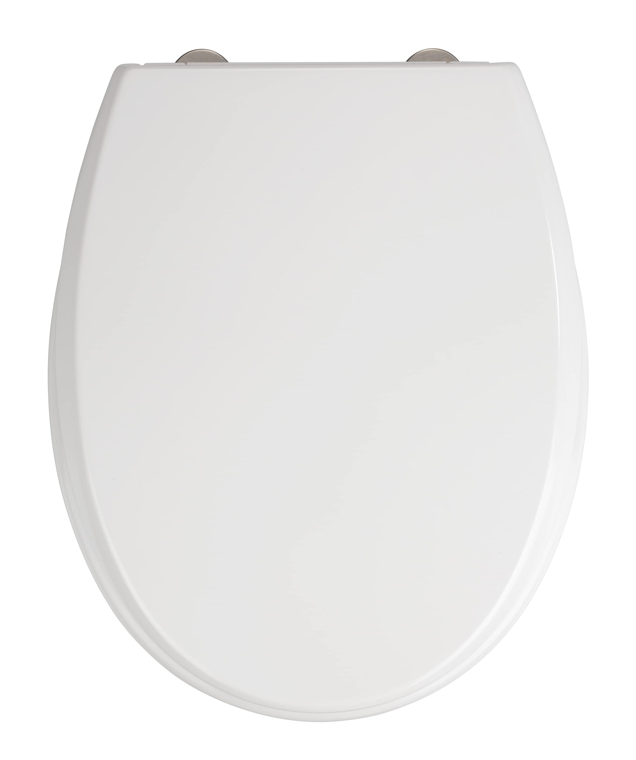 WENKO WC-Sitz Furlo, Toilettensitz mit Absenkautomatik, WC-Deckel mit Fix-Clip Hygiene-Befestigung, aus antibakteriellem Duroplast, Weiß
